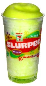 1 slurpee (12 oz) Frawg Slurpee