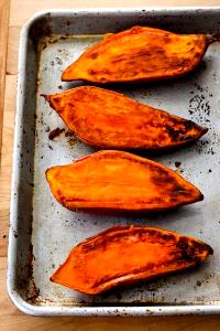 1 Small Baked Sweetpotato (Peel Eaten, Fat Not Added in Cooking)