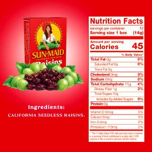 1 small box Raisins