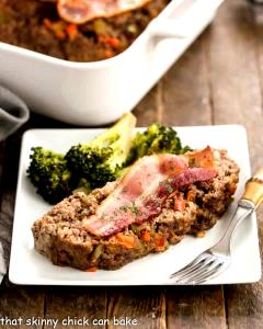 1 Small Or Thin Slice Meat Loaf with Beef, Veal and Pork