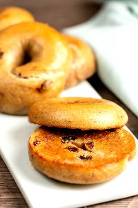 1 Small Toasted Bagel with Raisins