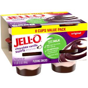 1 snack (4 oz) Chocolate Vanilla Swirl Pudding