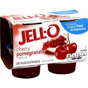 1 snack (89 g) Cherry Pomegranate Low Calorie Gelatin Snacks