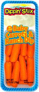 1 snack pack (64 g) Kids Carrots with Fat Free Ranch Snack