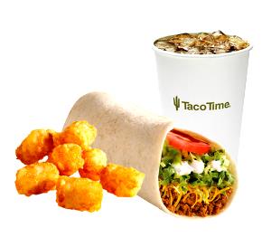 1 soft taco with mini mexi-fries Chicken Soft Taco Mini Meal