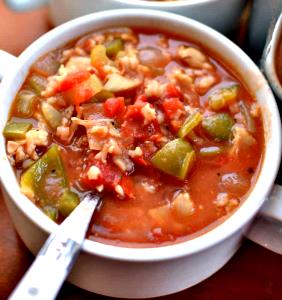 1 soup (454 g) Chicken Gumbo Soup (Large)