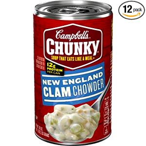 1 soup (454 g) Clam Chowder Soup (Large)