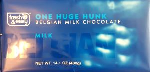 1 square (40 g) One Huge Hunk Belgian Milk Chocolate with Almonds