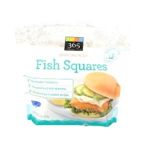 1 square (91 g) Lightly Breaded Fish Squares