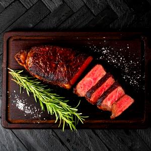 1 steak (9 oz) Black Fire New York Strip