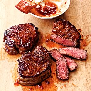 1 Steak Beef Tenderloin, Broiled, Slo (Filet Mignon)