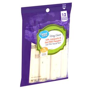 1 stick (24 g) String Cheese with Jalapeño & Red Bell Peppers