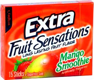 1 stick (2.7 g) Extra Berry Pearadise Fruit Sensations Gum