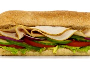 1 sub Turkey Breast & Provolone on White (Regular)