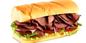 1 Sub Sub Sandwich, Roast Beef