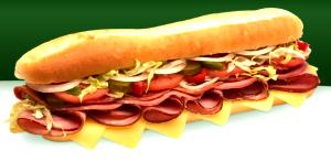 1 sub Turkey Dagwood (Lite)