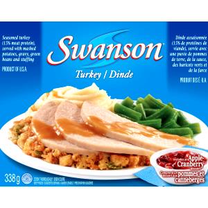 1 Swanson Meal (11.75 Oz) Turkey with Gravy, Dressing, Potatoes and Vegetable (Frozen Meal)