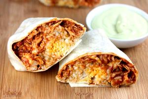 1 Taco Bell Chicken Burrito Burrito with Chicken and Cheese