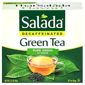 1 tea bag (1.75 g) Salada 100% Green Tea Naturally Decaffeinated Tea Bags