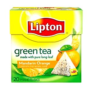 1 tea bag (1.8 g) Green Tea with Mandarin Orange Pyramid Tea Bags