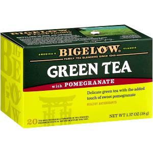 1 tea bag (8 oz) Green Tea with Pomegranate & Acai