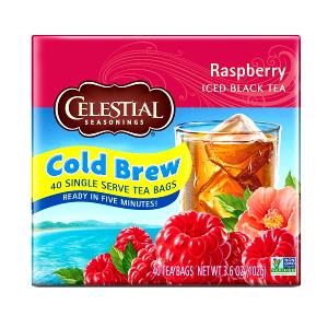 1 teabag (6 g) Hint of Raspberry Iced Tea Brew Beverage