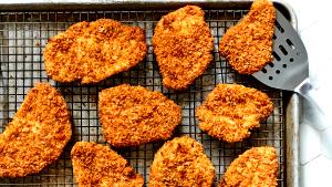 1 Thick Slice (approx 2" X 1-1/2" X 3/8") Baked or Fried Coated Chicken Skinless