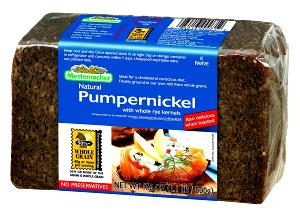 1 Thin Slice Toasted Pumpernickel Bread