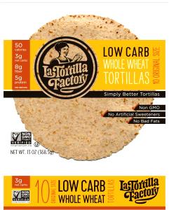 1 tortilla (28 g) Reduced Carb Whole Wheat Flour Tortillas