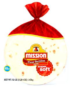 1 tortilla (34 g) Flour Tortillas (Fajita Size)