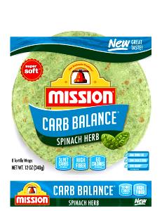 1 tortilla (43 g) Low Carb Spinach Tortilla