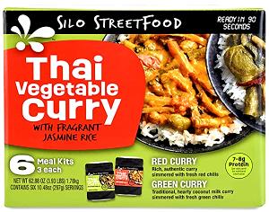 1 tray and pouch (297 g) Thai Vegetable Curry Red Curry