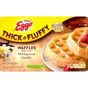 1 waffle (55 g) Thick & Fluffy Waffles - Double Chocolatey Belgian Style