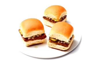 1 White Castle Miniature Hamburger with 1 Oz Meat on Miniature Bun