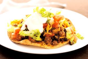 1 Whole (163.0 G) Tostada with Beef & Cheese