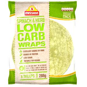 1 Wrap Spinach & Soy Wrap, Low Carb