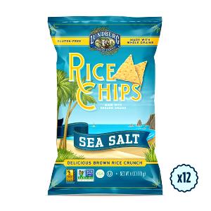 10 chips (1 oz) Gourmet Brown Rice Crisps - Sea Salt