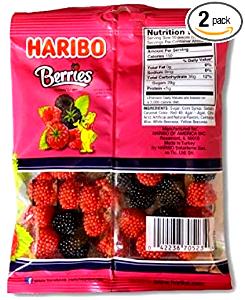 10 pieces (39 g) Raspberries Gummi Candy