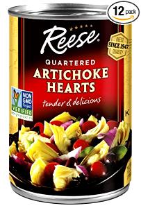 10 pieces with liquid (130 g) Quartered Artichoke Hearts