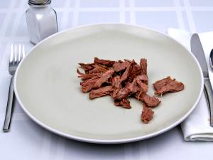 100 G Beef Bottom Sirloin (Tri-Tip Roast, Trimmed to 0" Fat, Select Grade, Cooked, Roasted)