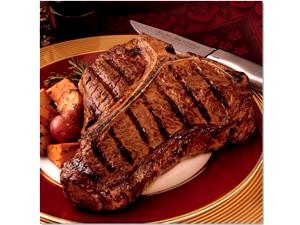 100 G Beef Porterhouse Steak (Trimmed to 1/4" Fat, Select Grade, Cooked, Broiled)