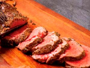 100 G Beef Top Sirloin (Trimmed to 1/8" Fat, Choice Grade, Cooked, Pan-Fried)