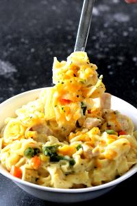 100 G Chicken in Cream Sauce with Noodles and Vegetable (Frozen Meal)