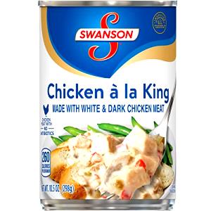 100 G Chicken or Turkey A La King with Vegetables in Cream, White or Soup-Based Sauce