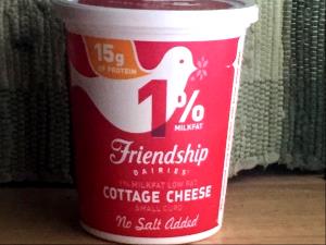 100 G Cottage Cheese (Lowfat, 1% Milkfat, No Sodium)