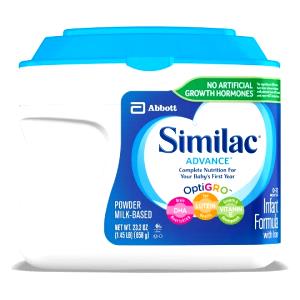 100 G Infant Formula (Similac Advance, Low Iron, from Powder)