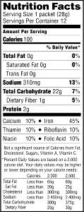 100 G Instant Grits (Fat Not Added in Cooking)