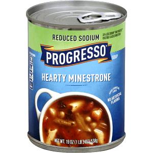 100 G Minestrone Soup (Reduced Sodium, Canned)