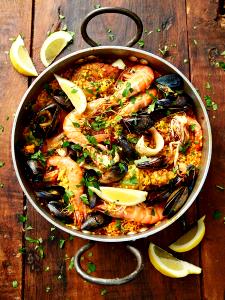 100 G Paella with Seafood