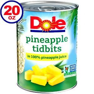 100 G Pineapple Unsweetened in Water Pack (Cooked or Canned)